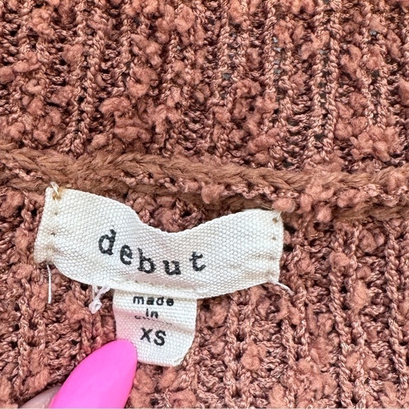 Debut Knit Oversized Bubble Sleeve Sweater XS - Picture 6 of 8